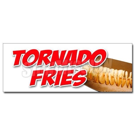 TORNADO FRIES DECAL Sticker Spiral Cut Deep Fried On A Stick Potatoes